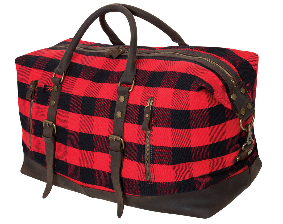 Rothco Extended Weekender Bag Red Plaid
