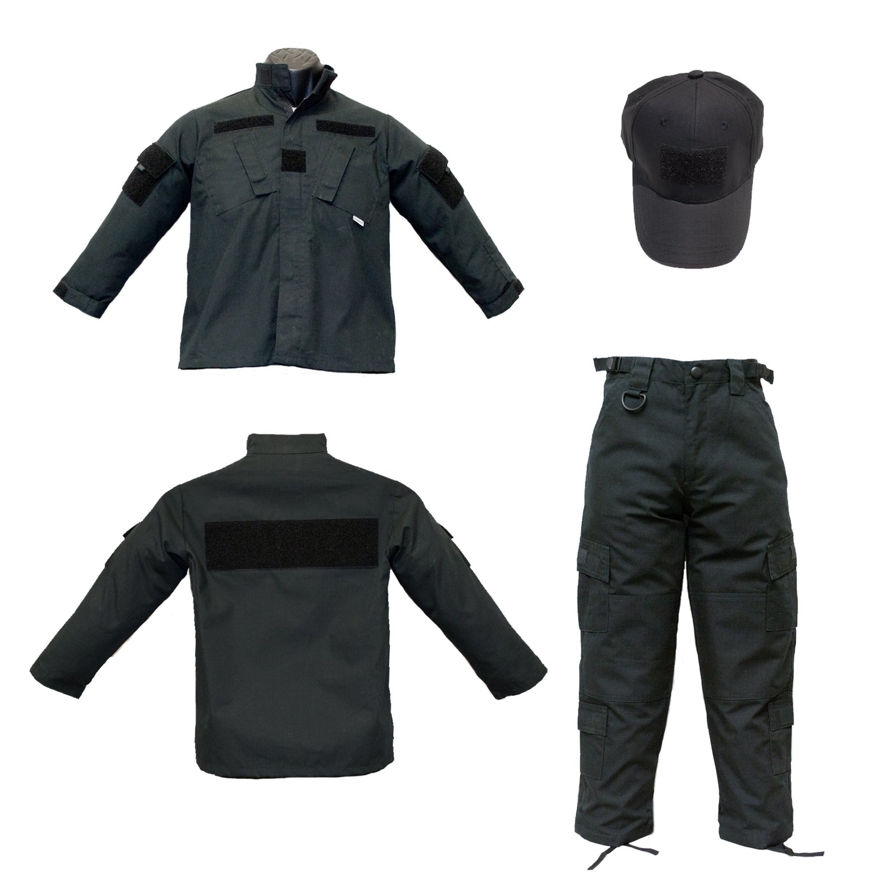 Trooper Youth 3 Piece Black Tactical Uniform