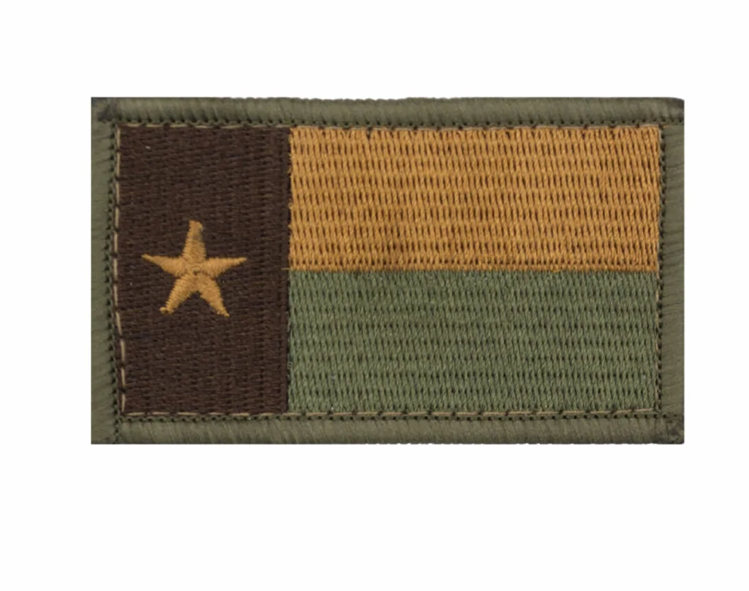 Texas Flag Patch Subdued MultiTan - Small Morale Patch