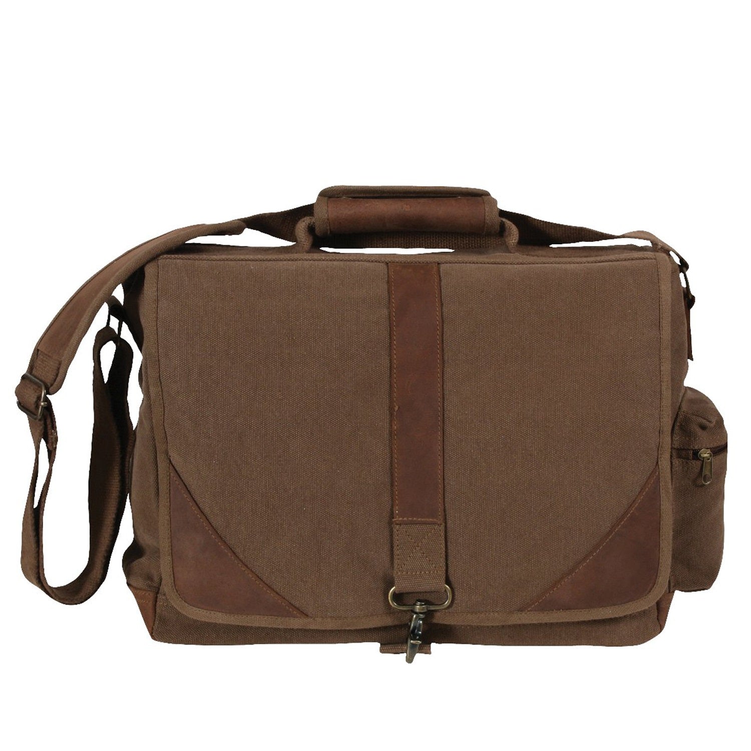 Rothco Vintage Canvas Urban Pioneer Laptop Bag with Leather Accents