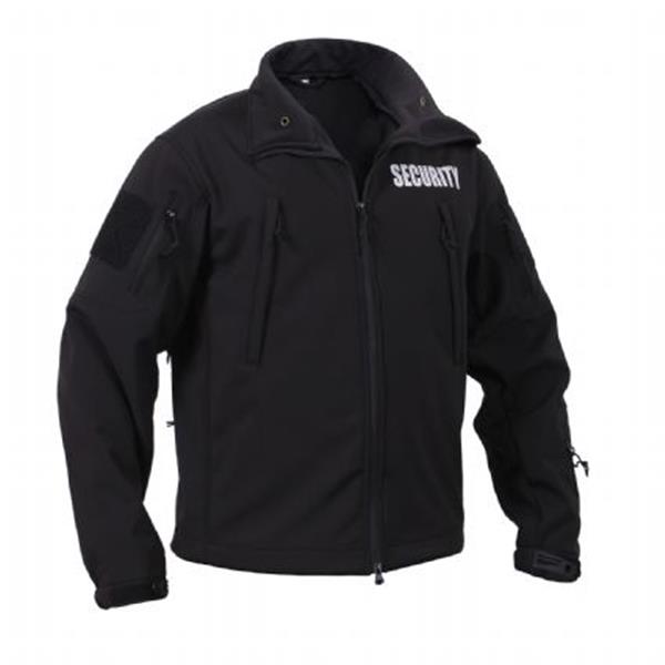 Rothco Special Ops Soft Shell SECURITY Jacket - BLACK