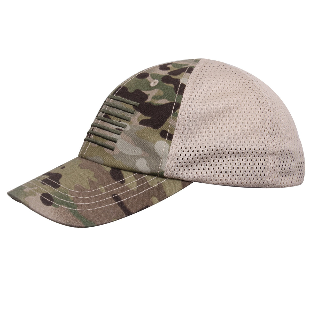 Rothco Tactical Mesh Back Cap With Embroidered US Flag Multicam