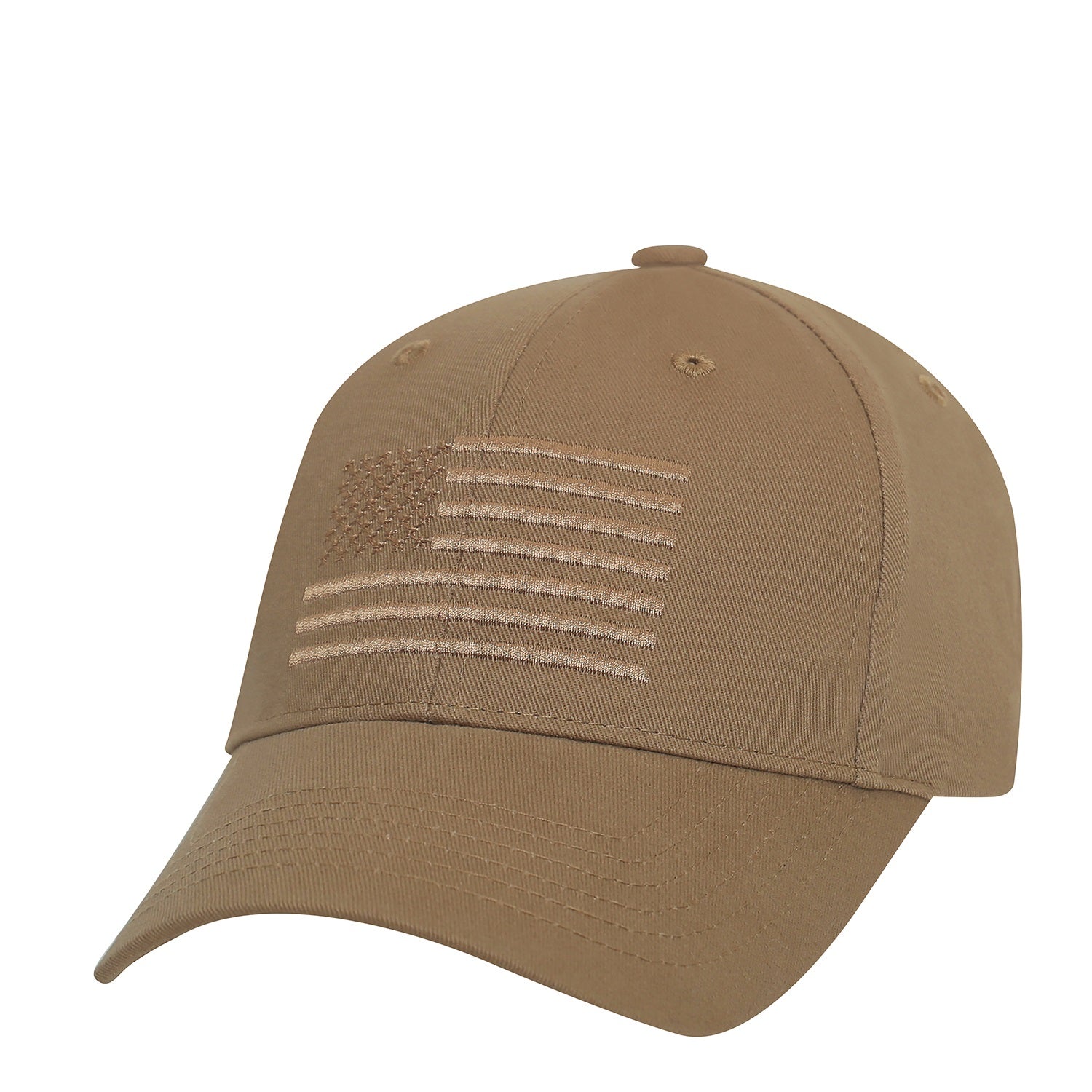 Rothco U.S. Flag Low Profile Cap Coyote Brown