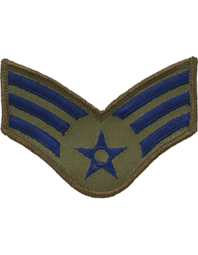 U.S. Air Force Chevrons for Enlisted - Subdued O.D. Green USAF Rank