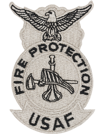 USAF Fire Protection Badge - Firefighter Bugle Hat and Axe