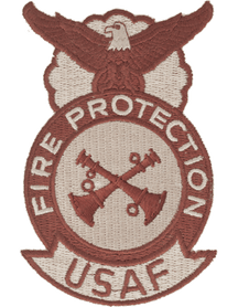 USAF Fire Badge - Station Chief Two Bugles Crossed