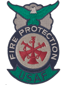 USAF Fire Badge - Asst. Chief Three Bugles