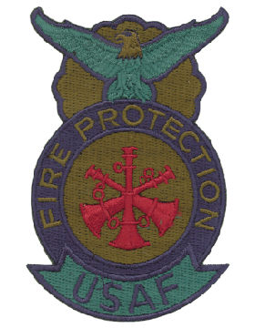 USAF Fire Badge - Asst. Chief Three Bugles