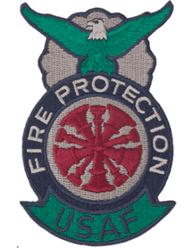 USAF Fire Badge - Fire Chief Five Bugles