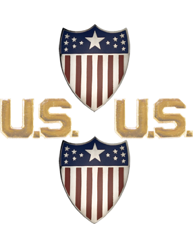 Adjutant General Officer Branch Insignia Set with U.S. Letters