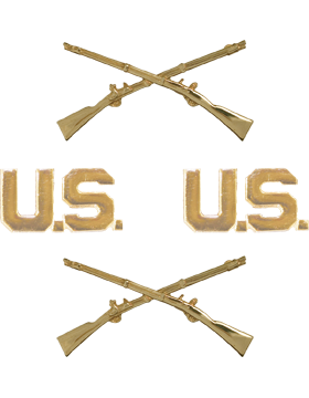 Infantry Branch Insignia Set with U.S. Letters