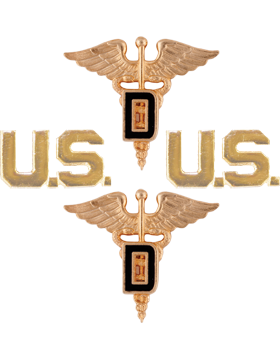 Dental Branch Insignia Set with U.S. Letters