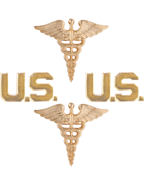 Medical Branch Insignia Set with U.S. Letters