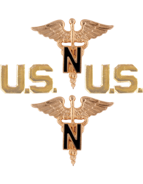 Nurse Branch Insignia Set with U.S. Letters