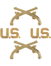 Military Police Branch Insignia Set with U.S. Letters
