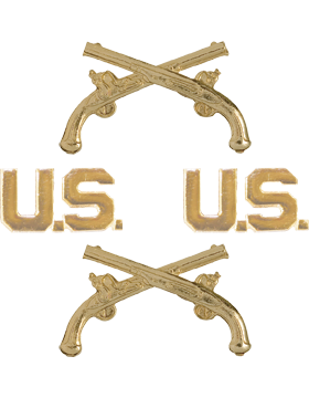 Military Police Branch Insignia Set with U.S. Letters