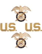 Quartermaster Branch Insignia Set with U.S. Letters