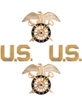 Quartermaster Branch Insignia Set with U.S. Letters