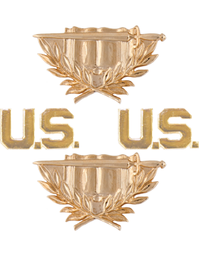 Staff Specialist Branch Insignia Set with U.S. Letters