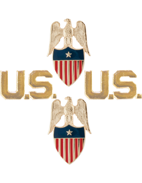 Aide to Brigadier General Branch Insignia Set with U.S. Letters