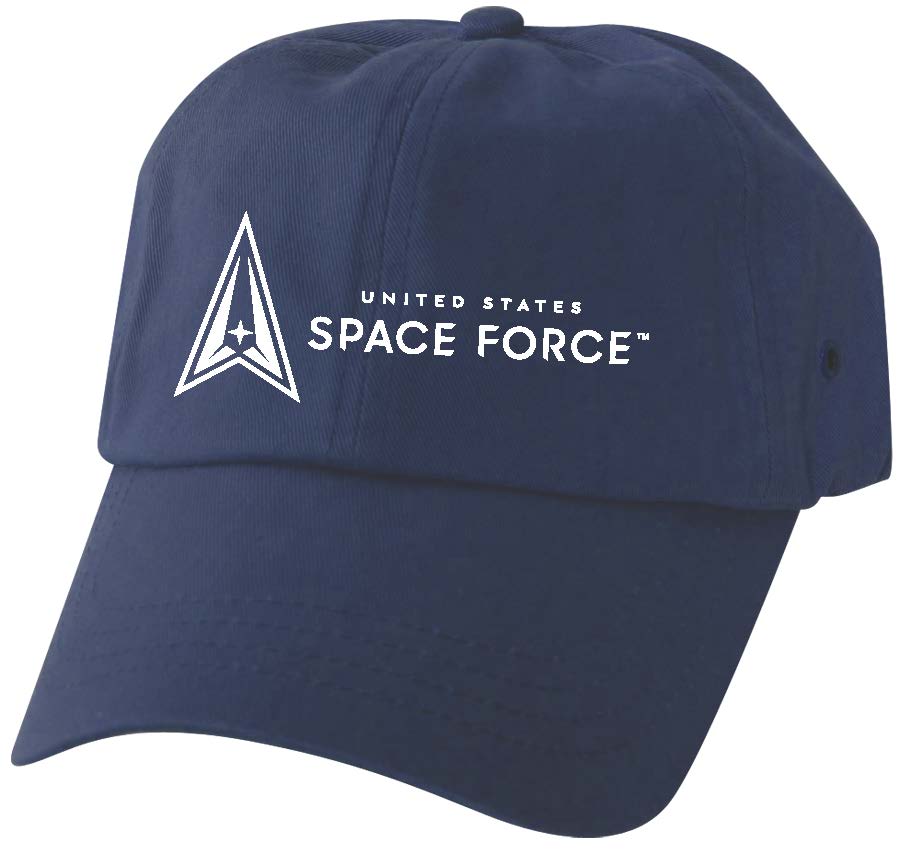 United States Space Force Logo Embroidered on a Blue Structured Ball Cap