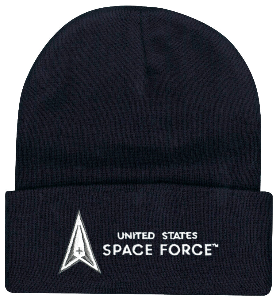 United States Space Force Logo Embroidered on Watch Cap
