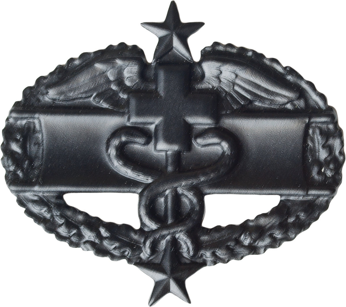 U.S. Army Combat Medical Badge - Black Metal Pin-On