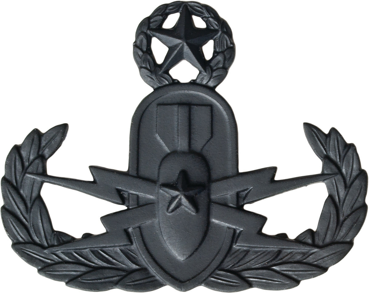 U.S. Army EOD Badge - Black Metal Pin-On