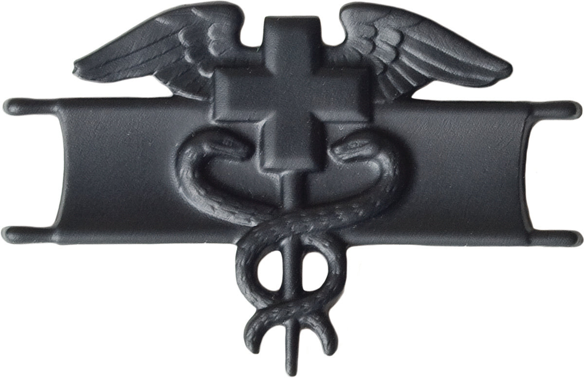 U.S. Army Expert Field Medical - Black Metal Pin-On
