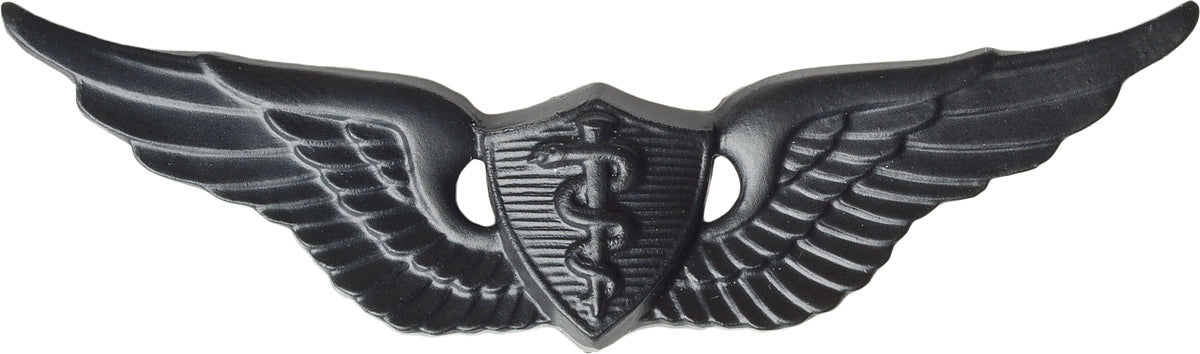 U.S. Army Flight Surgeon Badge - Black Metal Pin-On