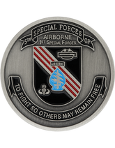 5th Special Forces Vietnam Challenge Coin - Pewter with Enamel