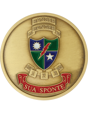 75th Ranger Regiment Challenge Coin - Bronze with Enamel