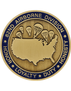82nd Airborne Division Challenge Coin - Bronze with Enamel