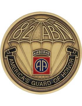 82nd Airborne Division Challenge Coin - Bronze with Enamel