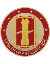 197th Field Artillery (FA) Brigade Stock Coin with Domed Enamel