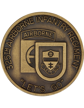 325th Airborne Infantry Regiment Challenge Coin - Brass Oxide