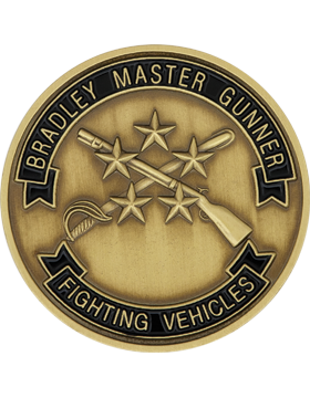 Bradley Master Gunner Challenge Coin with Enamel
