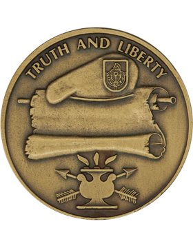John F. Kennedy Special Warfare JFK Challenge Coin - Brass Oxide