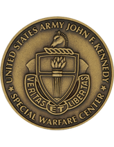 John F. Kennedy Special Warfare JFK Challenge Coin with Enamel