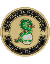 U.S. Army Sniper School Challenge Coin with Enamel