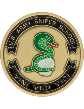 U.S. Army Sniper School Challenge Coin with Enamel