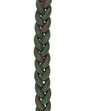 U.S. Army Fourragere - French WWI Shoulder Cord - Green with Red Spots