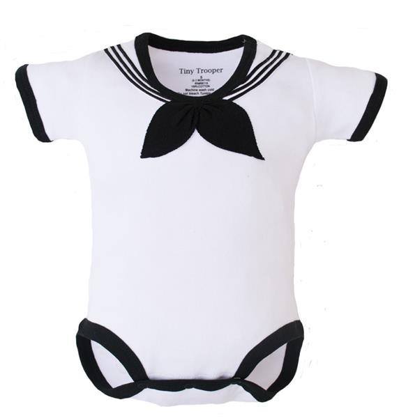 Trooper Navy Baby Sailor Bodysuit White