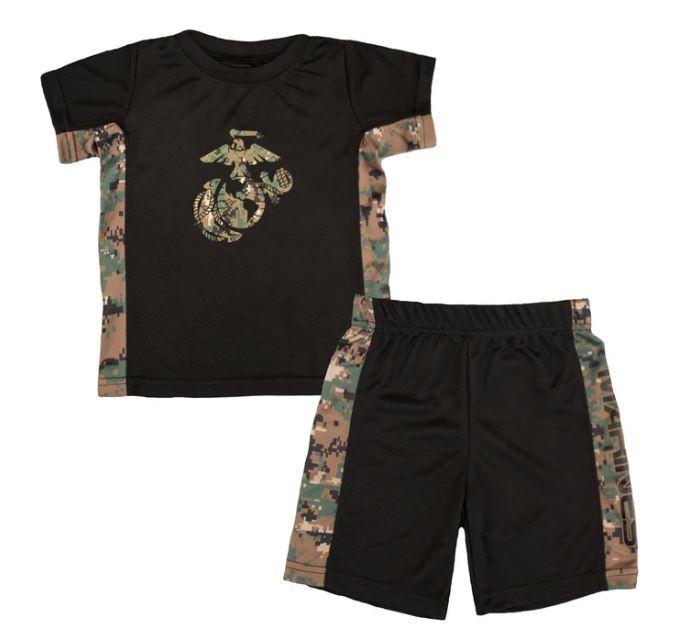 Trooper Clothing Kids Air Force PT 2 Piece Shirt/Shorts Set