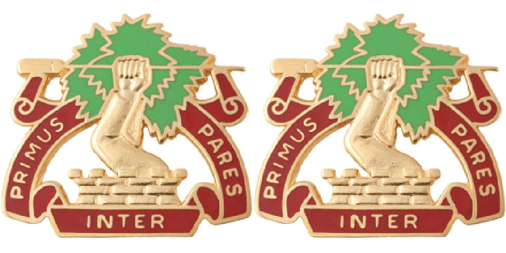 1st ADA - Air Defense Artillery Distinctive Unit Insignia - Pair - PRIMUS INTER PARES