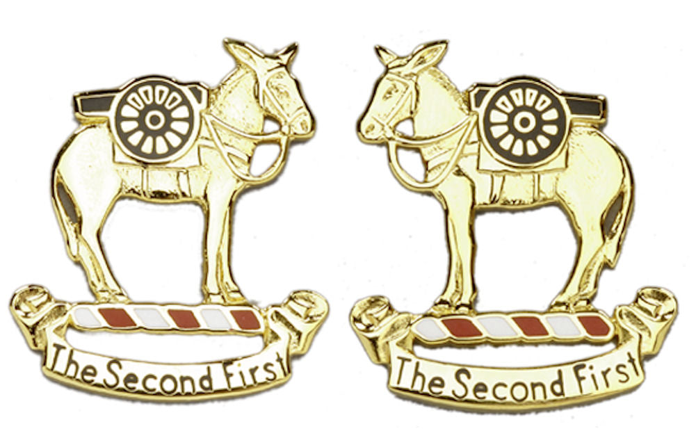 2nd Field Artillery Distinctive Unit Insignia - Pair - THE SECOND FIRST