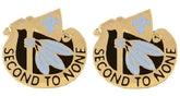 2nd Infantry Division Distinctive Unit Insignia - Pair - Second to None