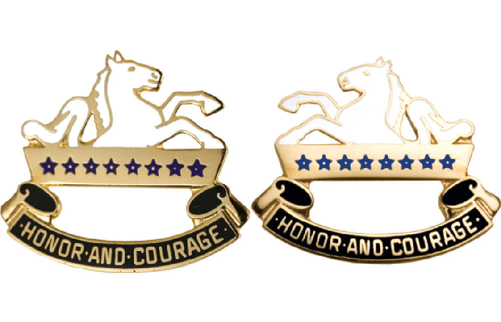 8TH CAVALRY Distinctive Unit Insignia - Pair - HONOR AND COURAGE