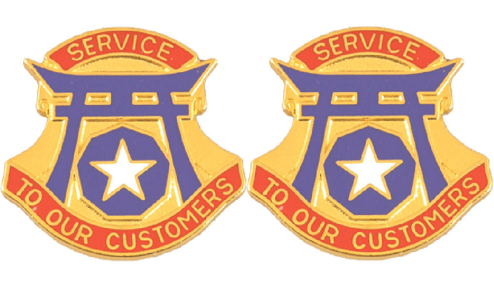 9th Support Command Distinctive Unit Insignia - Pair - SERVICE TO OUR CUSTOMERS
