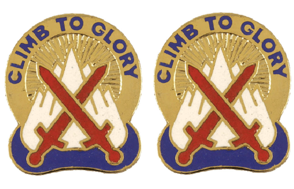 10th Mountain Division Distinctive Unit Insignia - Pair - CLIMB TO GLORY